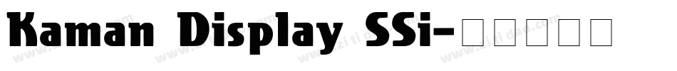 Kaman Display SSi字体转换